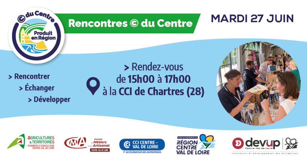 La Marque Régionale organise des Rencontres Pro © du Centre le 27 juin à Chartres. Ce rendez-vous, réservé aux professionnels, vise à faire découvrir toute la diversité des produits agréés © du Centre et favoriser les échanges entre adhérents et acteurs du territoire.