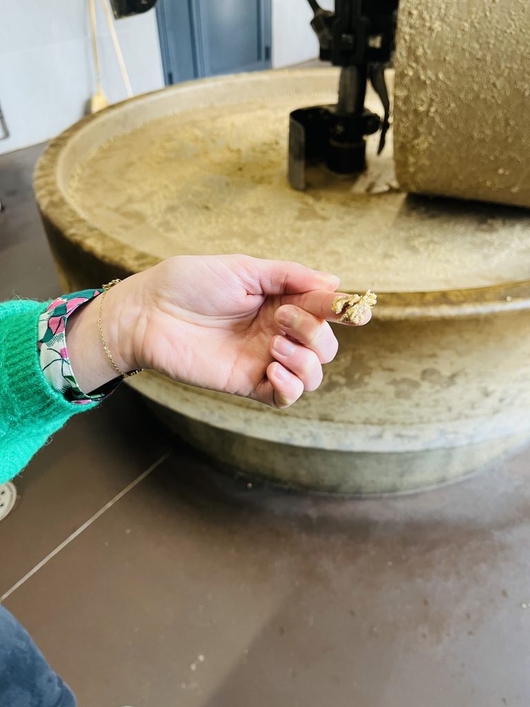 Pâte après le broyage par la meule
